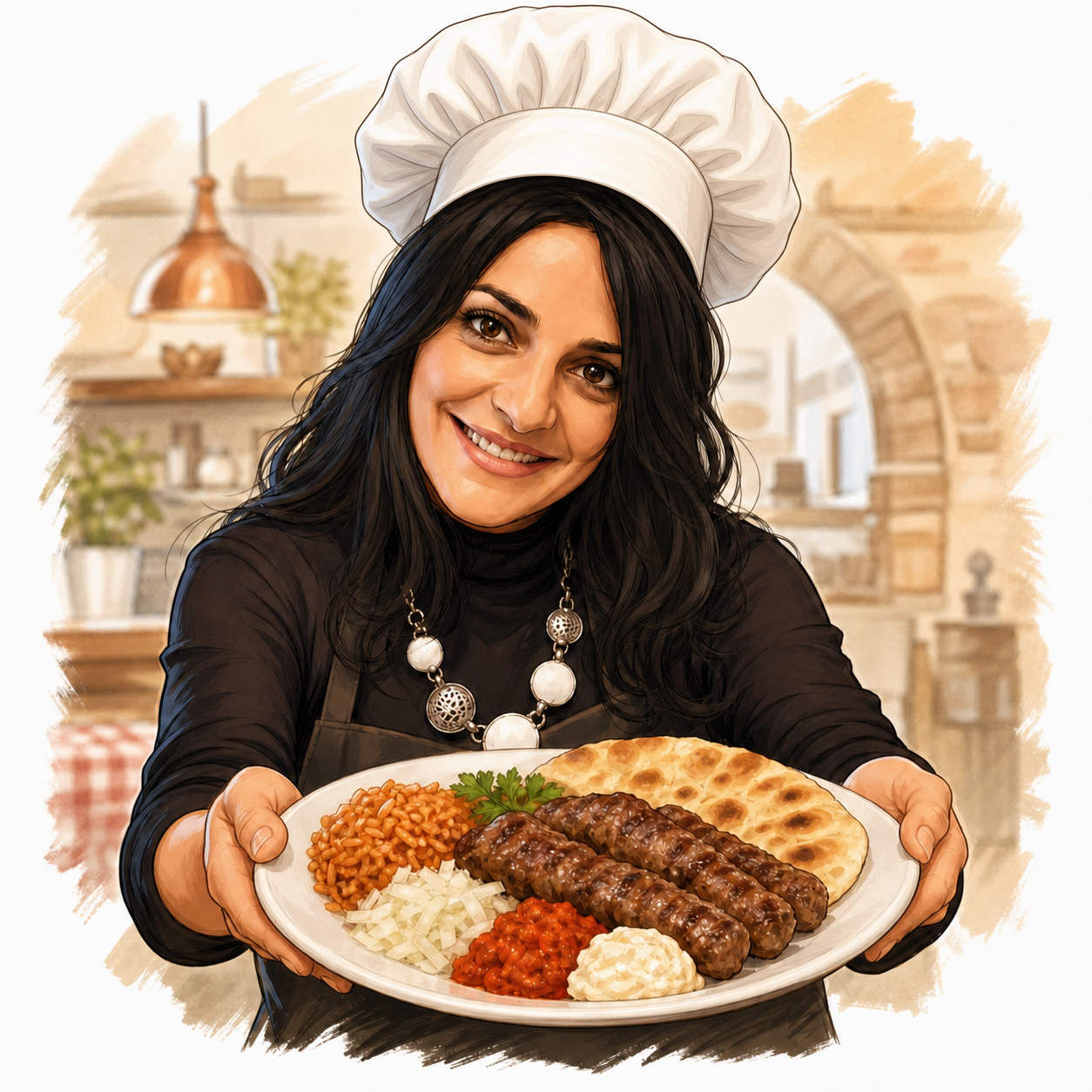 Karikatur von Safija, die den Tipp des Tages präsentiert